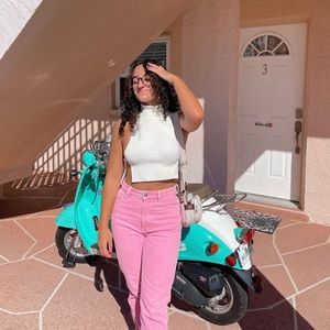 Pink jeans